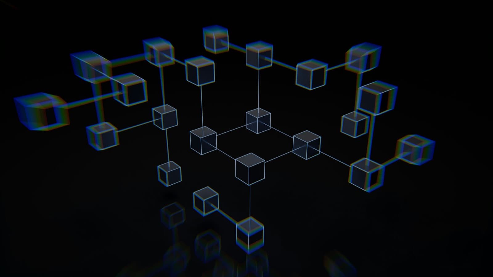 ネットワークを表す抽象的なイメージ